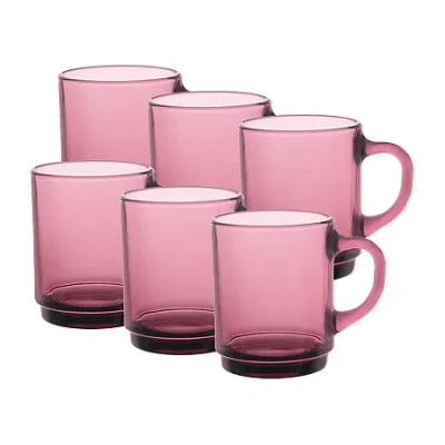 Duralex Versailles 6-pc. 8oz. Coffee Mug Set In Purple