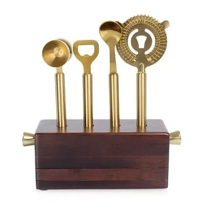 Picnic Time 6-pc. Bar Tool Set In Brown