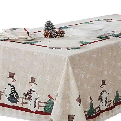 Avanti Country Snowman Tablecloth In Sand
