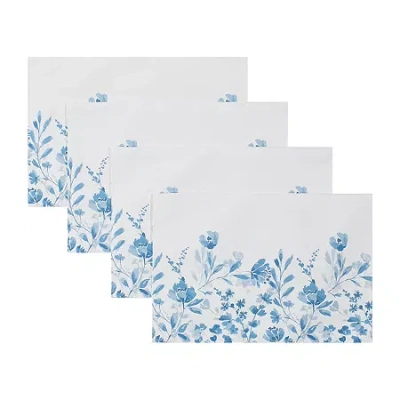 Izod Mystic Floral 4-pc. Placemat In Blue