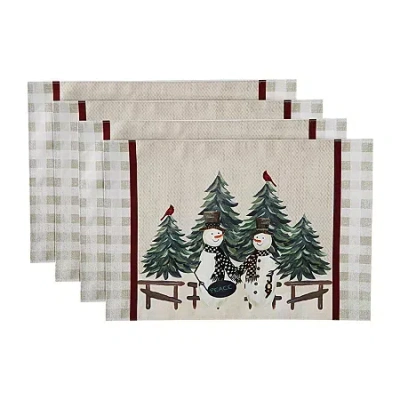 Avanti Country Snowman 4-pc. Placemat In Sand