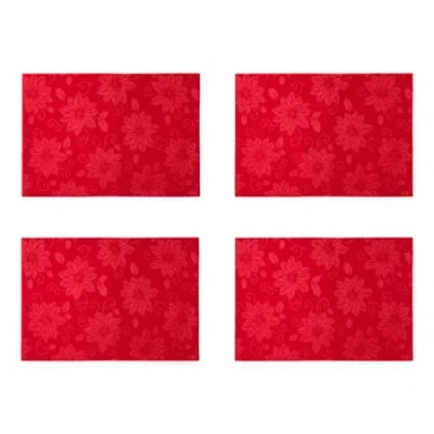 Homewear Holiday Red Jacquard Placemat In Red