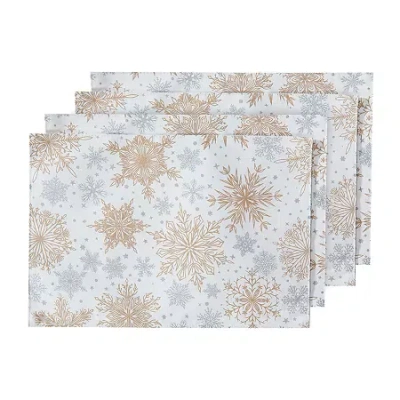 Avanti Snowflakes 4-pc. Placemat In White