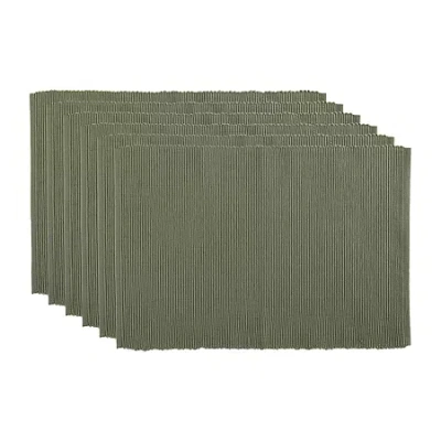 Design Imports Artichoke Ribbed 6-pc. Table Linen Set In Green