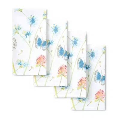 Fiesta Brezzy Floral 4-pc. Napkins In Blue