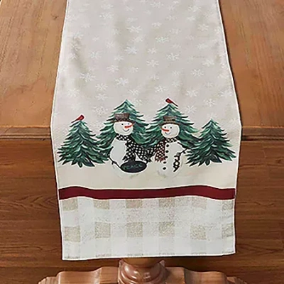 Avanti Country Snowman Table Runner In Sand
