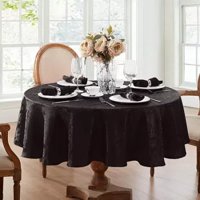 Elrene Home Fashions Caiden Elegance Tablecloth In Black