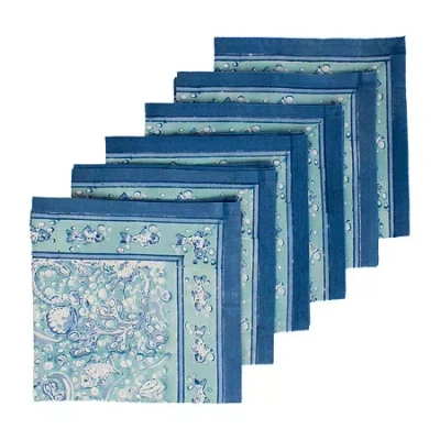 Couleur Nature La Mer 6-pc. Napkins In Blue