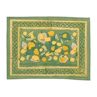 Couleur Nature Fruit Yellow S6 Placemats In Yellow