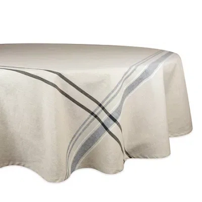 Design Imports French Stripe Tablecloth In Black