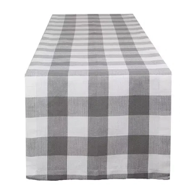 Design Imports Buffalo Check Table Runner In Gray