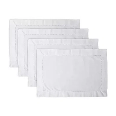 Design Imports Hemstitch 4-pc. Placemat In White