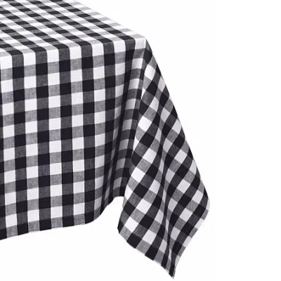 Design Imports Design Imporrt Checkers Tablecloth In Black