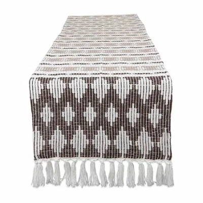 Design Imports Colby Southwest Dark Brown/stone Table Runner In Brown