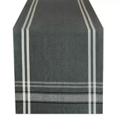 Design Imports French Stripe Table Runner In Gray