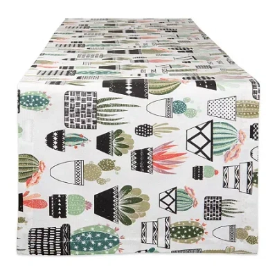 Design Imports Urban Oasis Cactus Table Runner In Multi