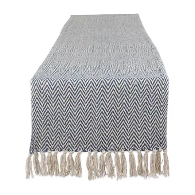 Design Imports Handloom Chevron Table Runners In Blue