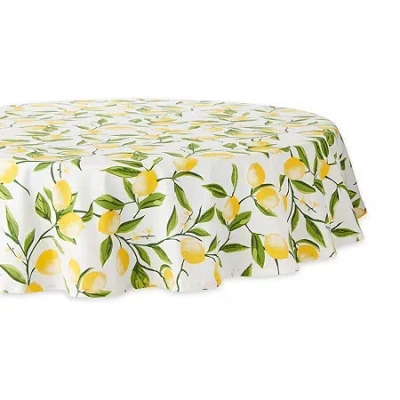 Design Imports Lemon Bliss Print Tablecloth In Multi