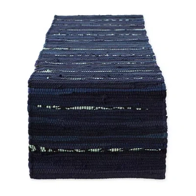 Design Imports Multi Nautical Blue Chindi Rag Runner In Blue