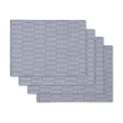 Martha Stewart Honeycomb 4-pc. Placemat Set In Blue