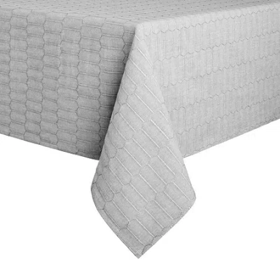 Martha Stewart Honeycomb Modern Farmhouse Tablecloth In Black