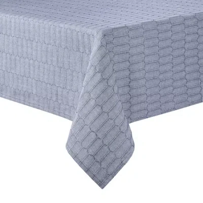 Martha Stewart Honeycomb Modern Farmhouse Tablecloth In Blue