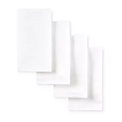 Martha Stewart Honeycomb Modern Farmhouse 4-pc. Napkins In White