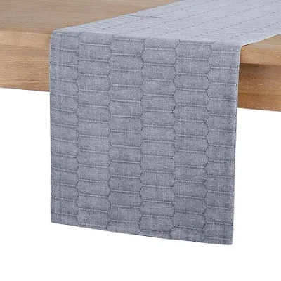 Martha Stewart Honeycomb Single Pack Table Runner In Blue
