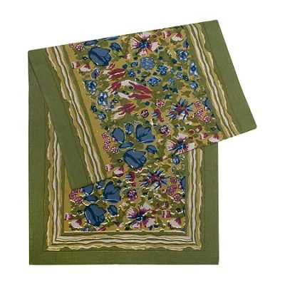 Couleur Nature Jardin Table Runner In Blue