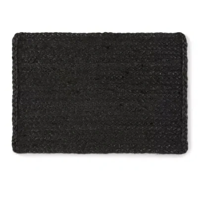 Homewear Monroe Black Jute Placemat In Black