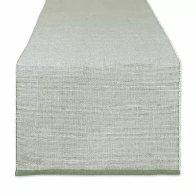 Design Imports Artichoke Eco-friendly Chambray Fine Ribbed Table Runner In Green