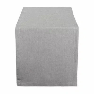 Design Imports Gray Solid Chambray Table Runner In Gray