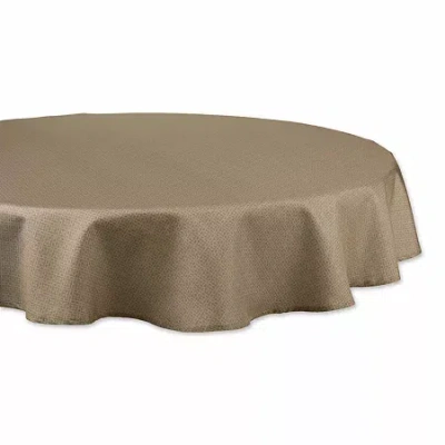 Design Imports Stone Tonal Lattice Print Outdoor Tablecloth In Brown