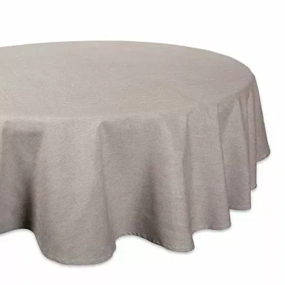 Design Imports Natural Solid Chambray Tablecloth In Sand