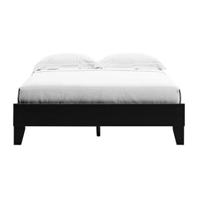 Signature Design By Ashley Findlay Platform Base Bed In Black