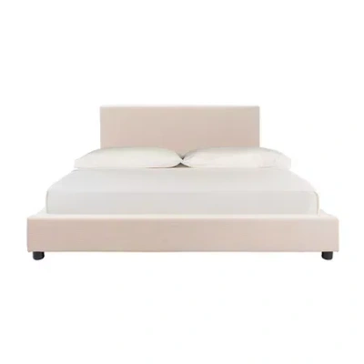 Safavieh Carter Upholstered Bed Frame In Sand