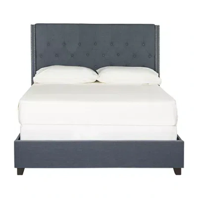 Safavieh Winslet Linen Bed Frame In Blue