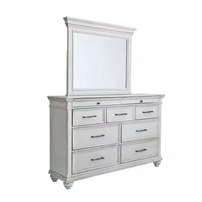 Signature Design By Ashley Kaelyn Dresser And Mirror In White