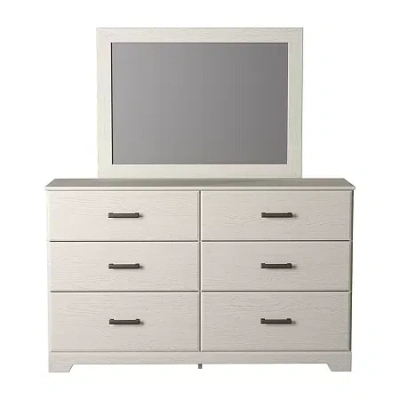 Signature Design By Ashley Stelsie Dresser And Mirror In White