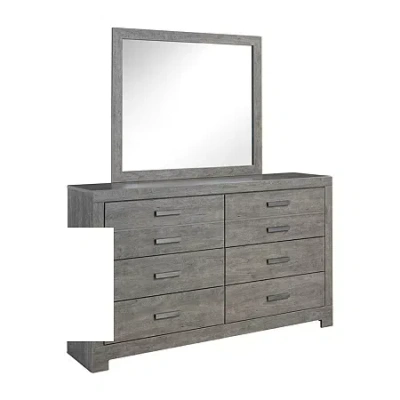 Signature Design By Ashley Culverbach Dresser And Mirror In Gray