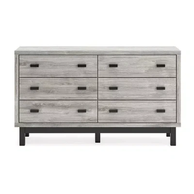 Signature Design By Ashley Vessalli 6-drawer Dresser In Light Gray In Gray