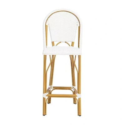 Safavieh Ford Patio Collection Bar Stool In White