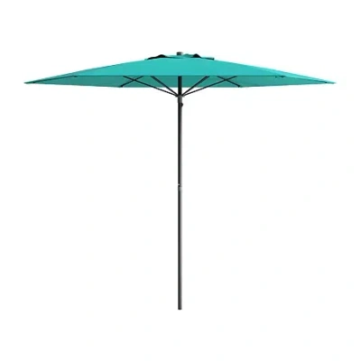 Corliving Wind Resistant Patio Umbrella In Blue