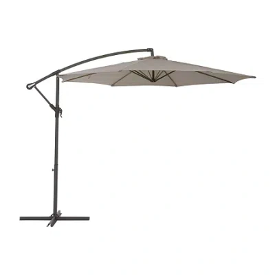 Corliving Offset Patio Umbrella In Gray