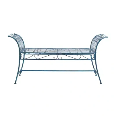 Safavieh Hadley Patio Collection Bench In Blue