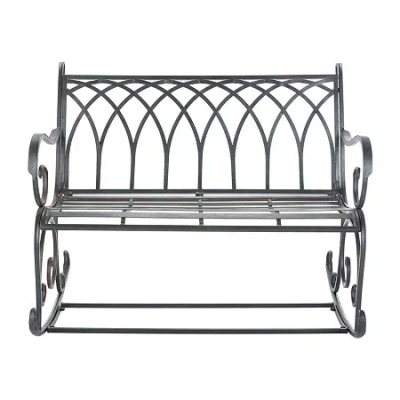 Safavieh Ressi Patio Collection Rocking Bench In Black