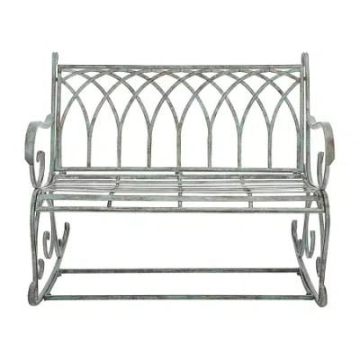 Safavieh Ressi Patio Collection Rocking Bench In Green