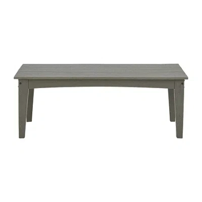 Signature Design By Ashley Visola Collection Weather Resistant Patio Coffee Table In Gray