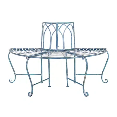 Safavieh Abia Patio Collection Bench In Blue
