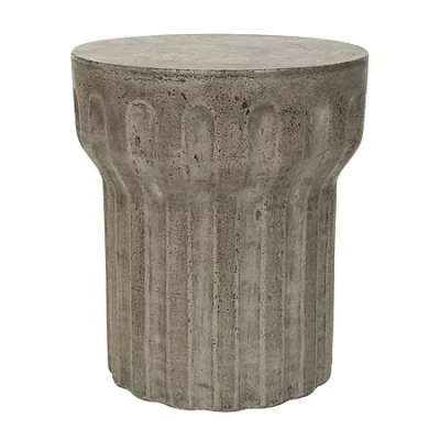 Safavieh Vesta Patio Collection Weather Resistant Concrete Side Table In Gray